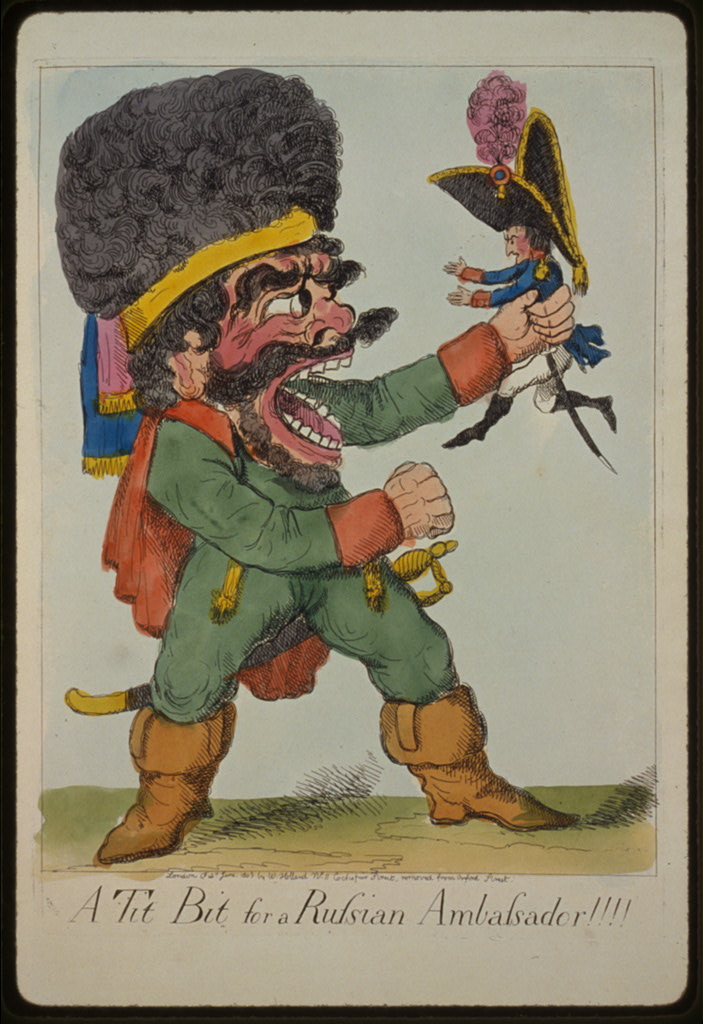 A tit bit for a Russian ambassador!!!, London: W. Holland, 1803. | Quelle: Library of Congress, Prints and Photographs Division, Cartoon Prints, British. Rights Advisory: No known restrictions on publication. Reproduction Number: LC-USZC2-1858