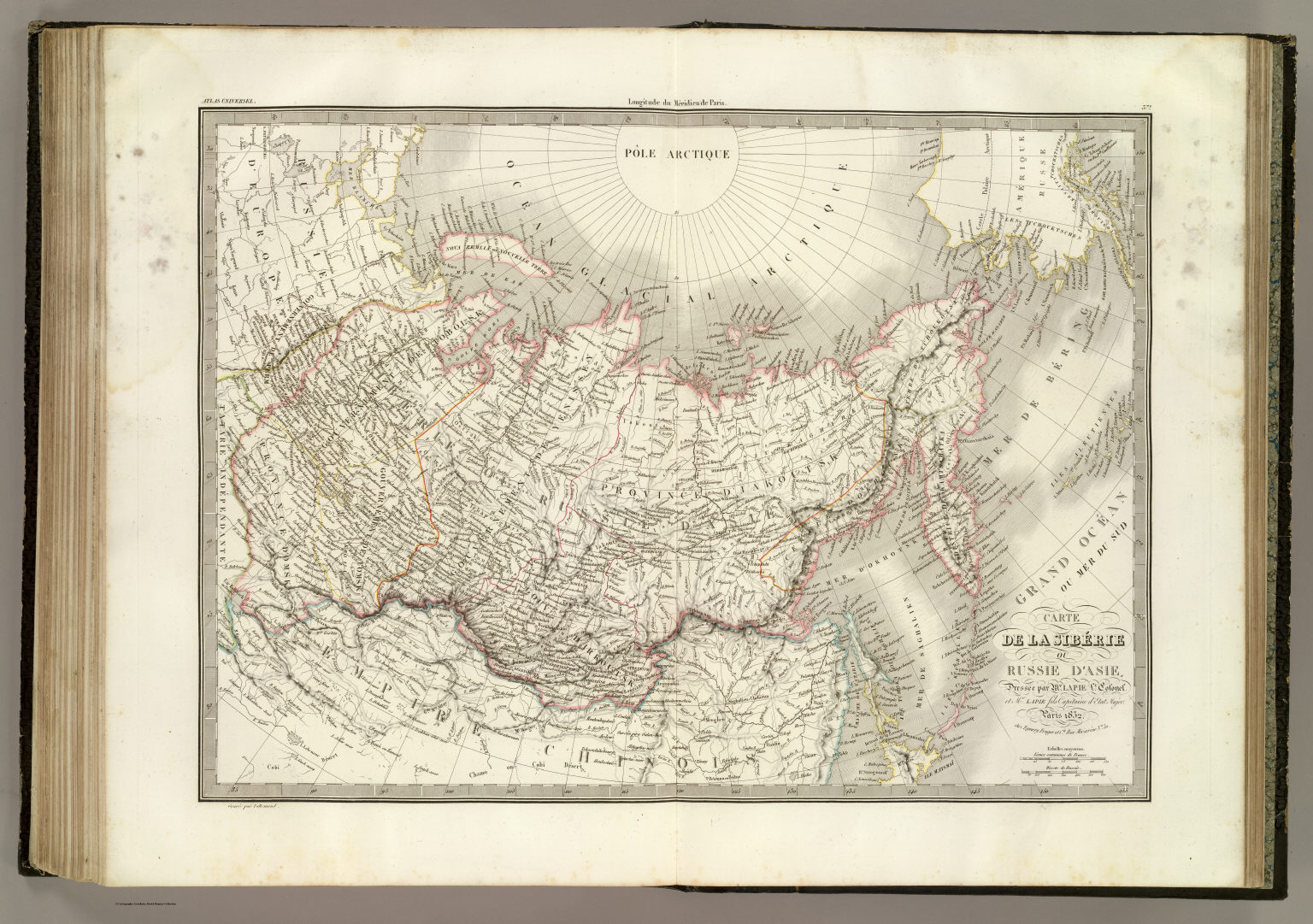 Karte von Sibirien und Asiatischem Russland aus dem Jahr 1832. Sie zeigt, wie stark der europäische Blick Russland auch als asiatisches Imperium wahrnahm. | Quelle: David Rumsey Map Collection, David Rumsey Map Center, Stanford University Libraries